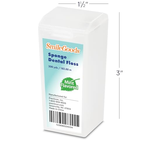 SmileGoods Sponge Dental Floss - 200 Yards, Mint Flavor