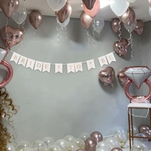 Bride to Be Banner - Silver Glitter Bridal Shower Decor
