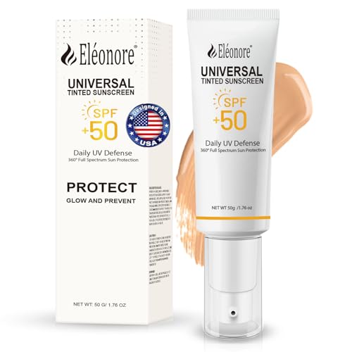 ELEONORE Tinted Face Sunscreen SPF 50 - Hydrating Moisturizer, 50ml