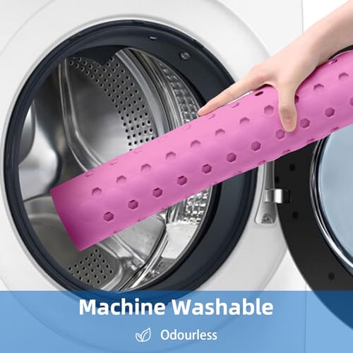 ZHICHENG Non-Slip Bath Mat 39 x 16 Inch - Machine Washable with Drain Holes