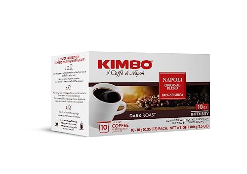 Kimbo Napoli Dark Roast K-Cups for Keurig - 10 Count Italian Coffee