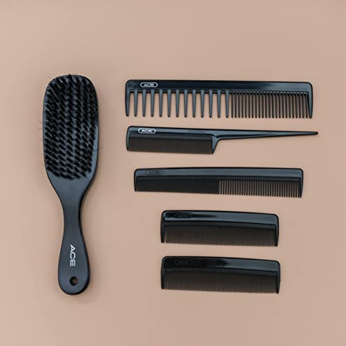 GOODY Ace Wood Boar Brush for Smoothing & Shine
