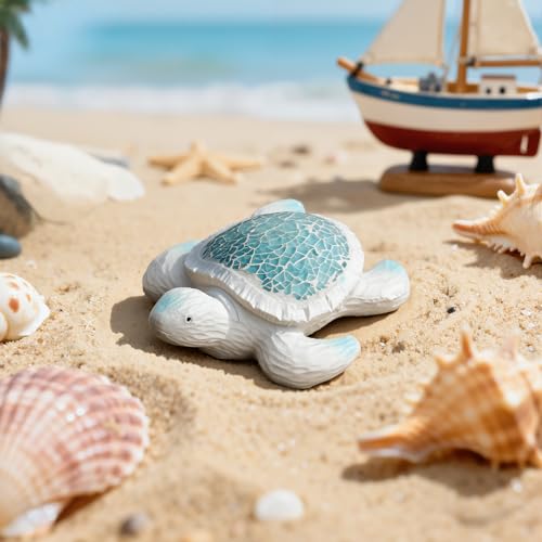 Handcrafted Sea Turtle Figurine - Ocean-Themed Home Decor