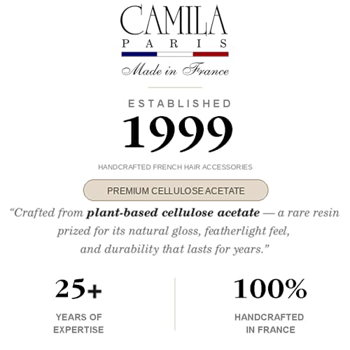 Camila Paris 2" Flat Claw Clip for Thin Hair, French Cellulose Acetate
