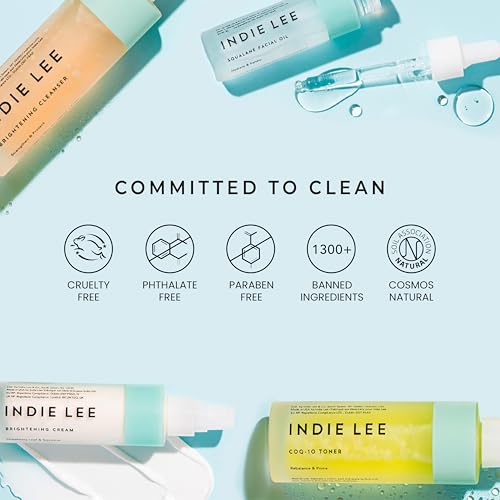 Indie Lee 100% Squalane Facial Oil - Olive-Derived Hydrating Serum, 10ml