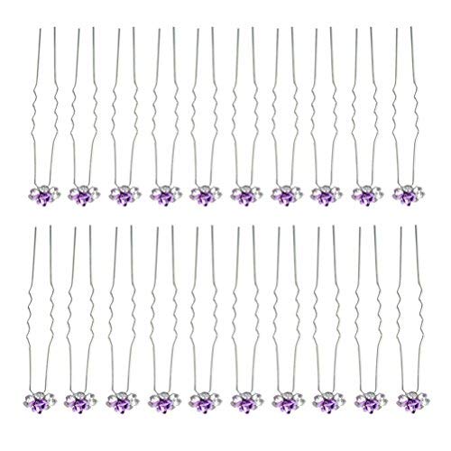 20 Pcs Bridal Rhinestone Hair Pins for Wedding & Special Occasions