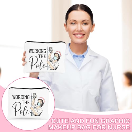 Nurse Makeup Bag - Cute Cosmetic Bag for Nurses, 9.05x7.08 inches