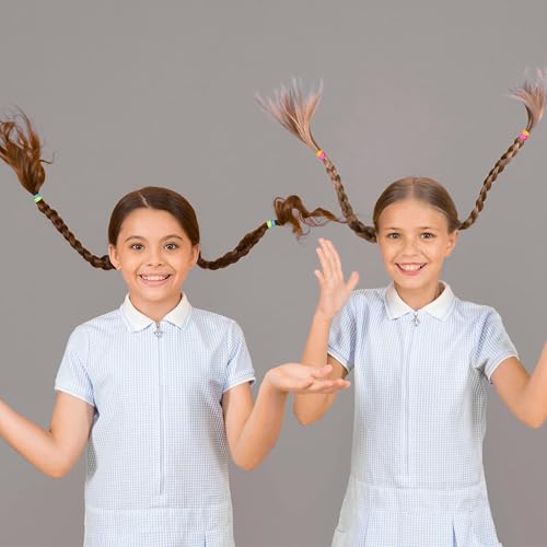 Girls Hair Accessories Set with 1350 Elastic Ties & Clips
