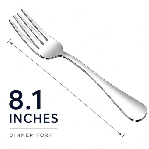 12-Piece Stainless Steel Flatware Set for 6 - Dishwasher Safe Utensils