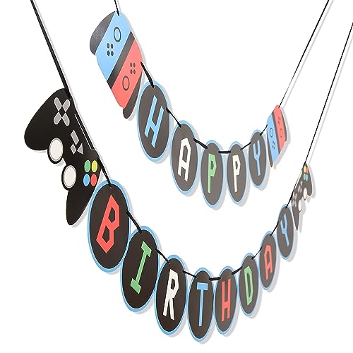 Video Games Birthday Banner - 1st Birthday Decorations