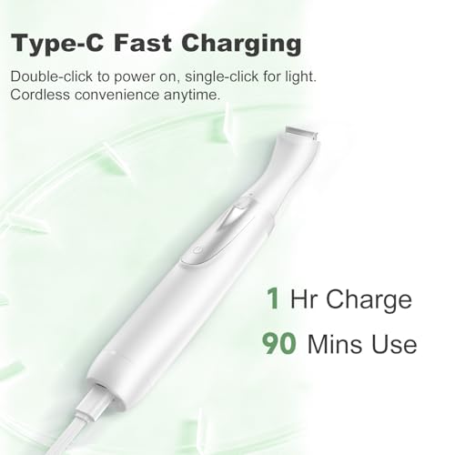 Funstant 2-in-1 Electric Bikini Trimmer for Women, Cordless Pubic Hair Shaver