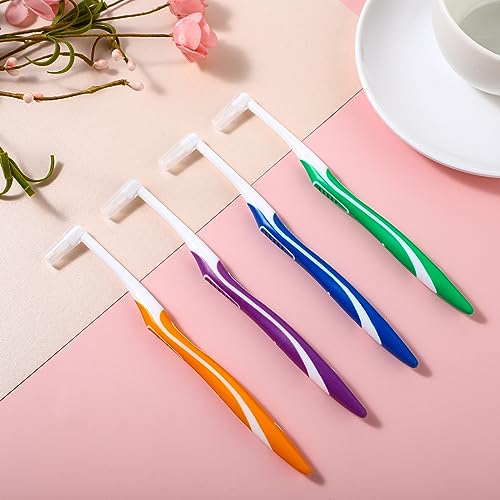 WLLHYF 4 Pcs Tufted Toothbrush Set for Deep Cleaning