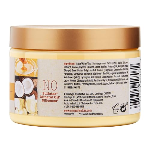 Creme of Nature Curl Cream with Honey & Coconut Oil for Curly Hair - Moisture & Frizz Control
