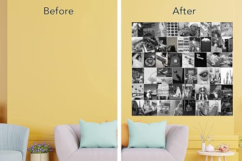 Black and White Collage Kit - 50 Aesthetic Prints for Wall Decor