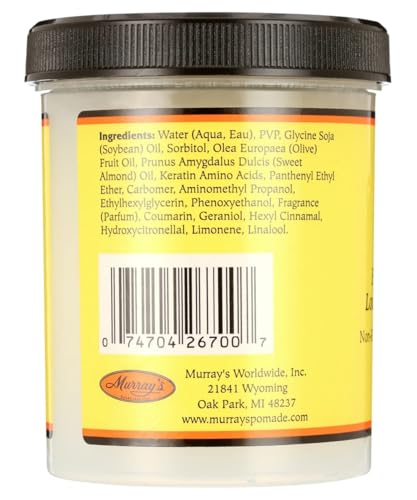 Murray's Loc-Lock Hair Gel - 8 oz. Pack of 2 for Strong Hold