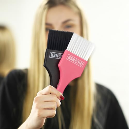 Giloner 2 Pack Hair Color Brush Set - Wide Applicator for Highlights & Root Touch Up