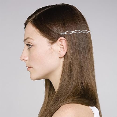 Silver Geometric Hair Pins Set - 16 Dainty Hair Barrettes for Women & Girls