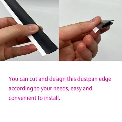 6-Pack Dustpan Edge Replacement Strips - 26cm Rubber Lip