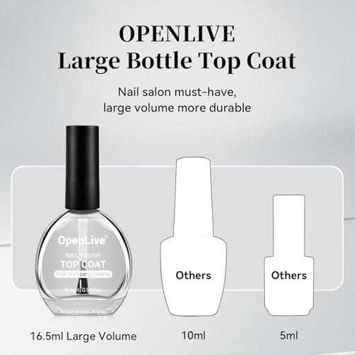 OpenLive 16.5ml Fast-Drying Clear Top Coat Nail Polish