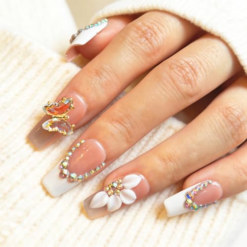 BOPCOOL Handmade Medium Square Nude French Press-On Nails