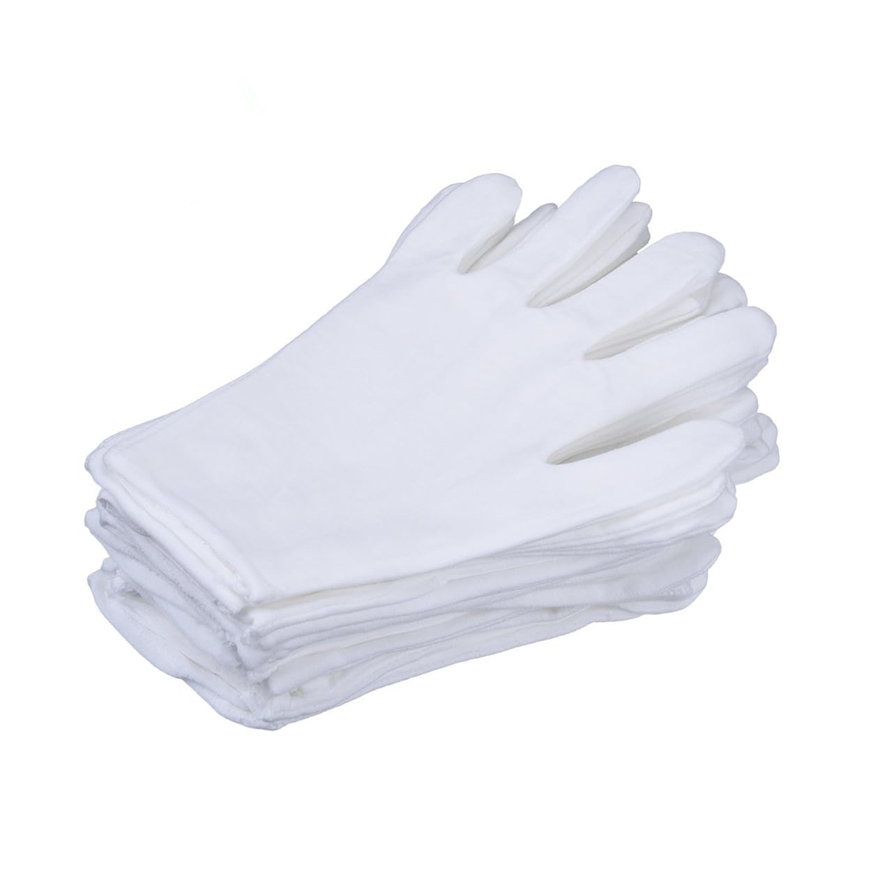 6 Pairs White Cotton Gloves Medium Size 7.5" moisturizing,Film CD/DVD, Dress Jewelers Coin Handling Inspection Gloves - M (Medium)