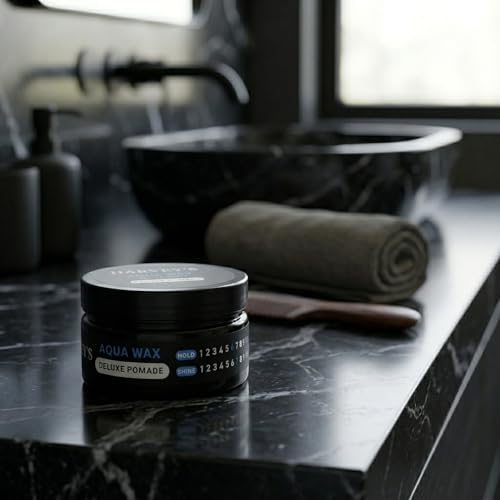 Harvey's Aqua Wax Deluxe Pomade 100g – Strong Hold, High Shine, Water-Based