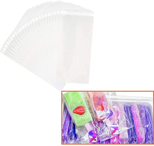 200 Wooden Popsicle Sticks & Clear Bags for DIY Ice Cream Making
