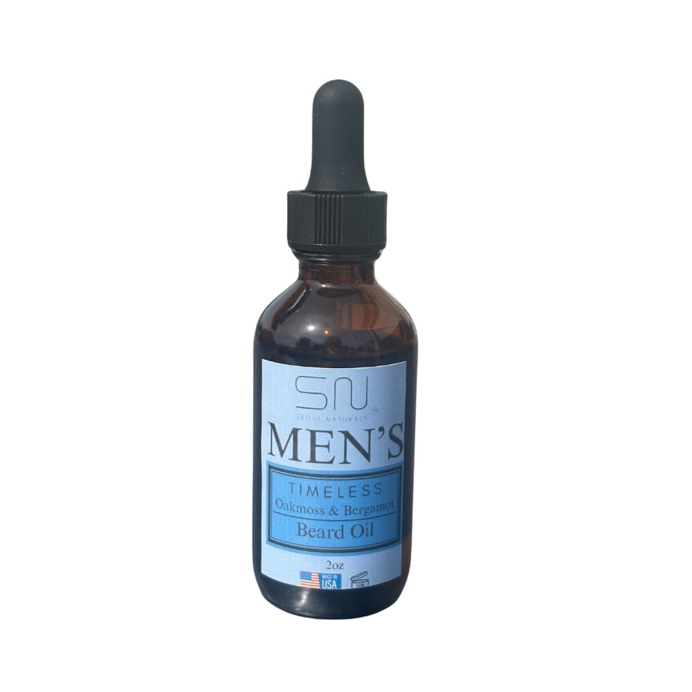 Seoul Naturals Men's Beard Oil, Timeless Oakmoss and Bergamot, 2 oz