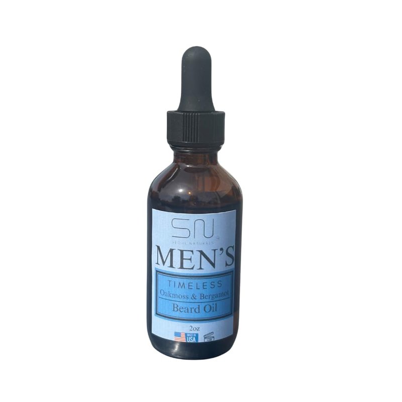 Seoul Naturals Men's Beard Oil, Timeless Oakmoss and Bergamot, 2 oz