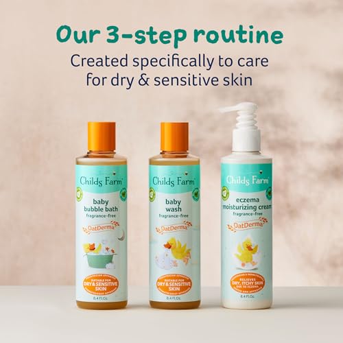 Childs Farm OatDerma Baby Wash 8.4 Fl Oz - Fragrance-Free, Soothing for Eczema-Prone Skin