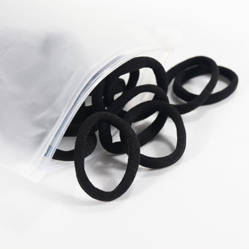 POMCOUS 100 Pack No Damage Elastic Hair Ties for Thick & Fine Hair, Seamless Ponytail Holders