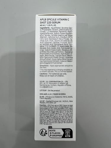 APLB Spicule Vitamin C Shot 220 Serum - Brightening & Exfoliating Skincare