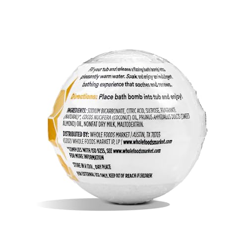 Fizzing Bath Bomb - Milk & Honey, 2.3 Ounce (Pack of 6)
