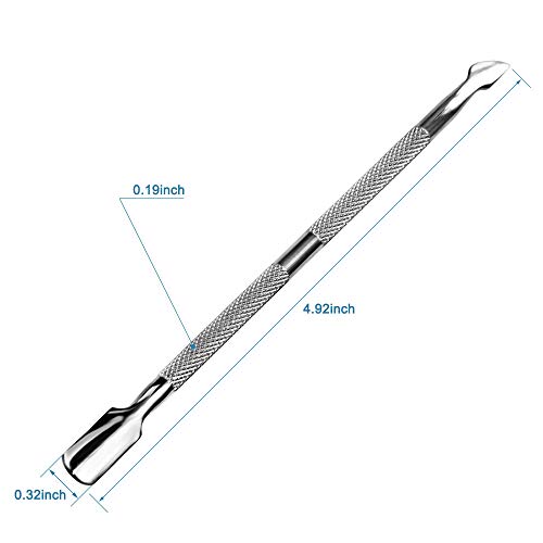 HIFAU 2-Piece Cuticle Pusher and Trimmer Set – Professional Manicure Tools for Fingernail & Toenail