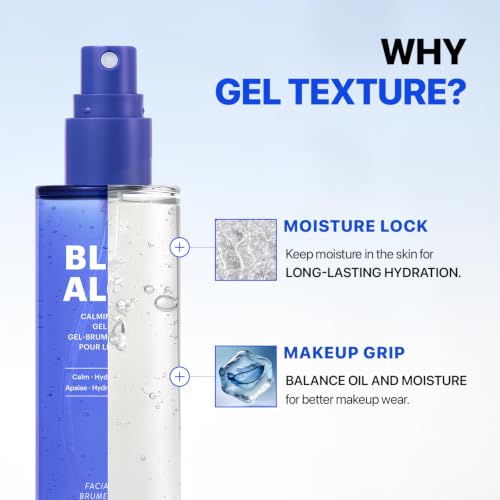Nature Republic Blue Aloe Calming Pore Gel Mist - 3.38 Fl Oz Hydrating Spray Serum