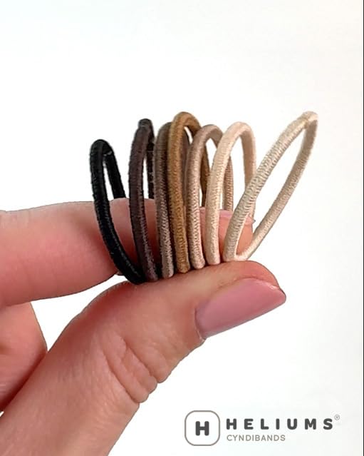 Small Hair Ties - Auburn Red No-Damage Mini Elastics | 1 Inch, 48 Count for Thin Hair & Kids