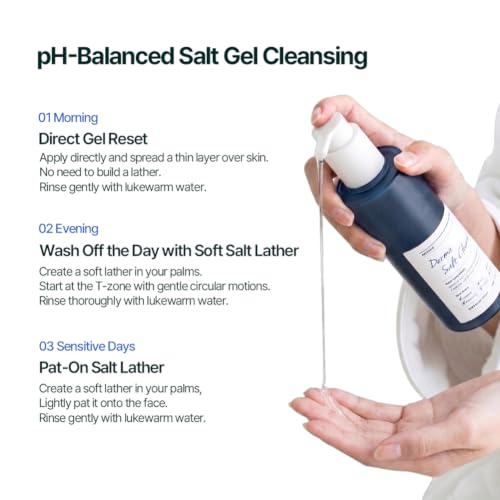 ABPHARM Derma Salt Foaming Cleanser for Sensitive Skin - Vegan Hydrating Facial Wash