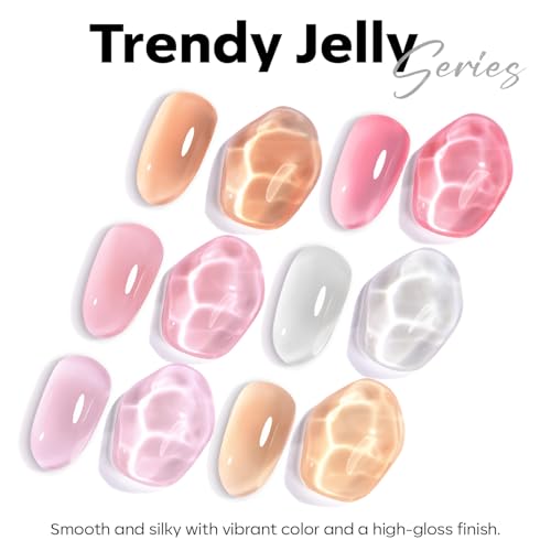 Modelones Milky White Gel Nail Polish - 15ml Translucent Jelly