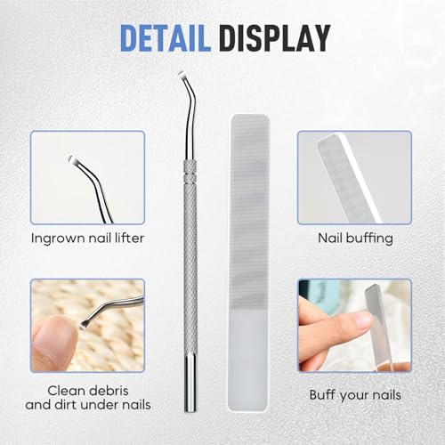YAWOTA 3-Piece Wide Jaw Anti-Splash Nail Clipper Set for Thick Nails