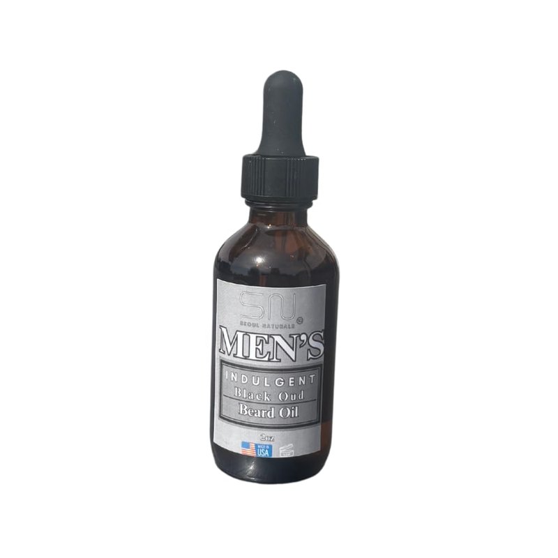 Seoul Naturals Men's Beard Oil, Indulgent Black Oud Scent, k beauty, 2 oz