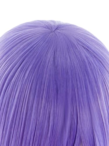 Women's Short Purple Cosplay Wig - Heat-Resistant, Soft & High-Quality