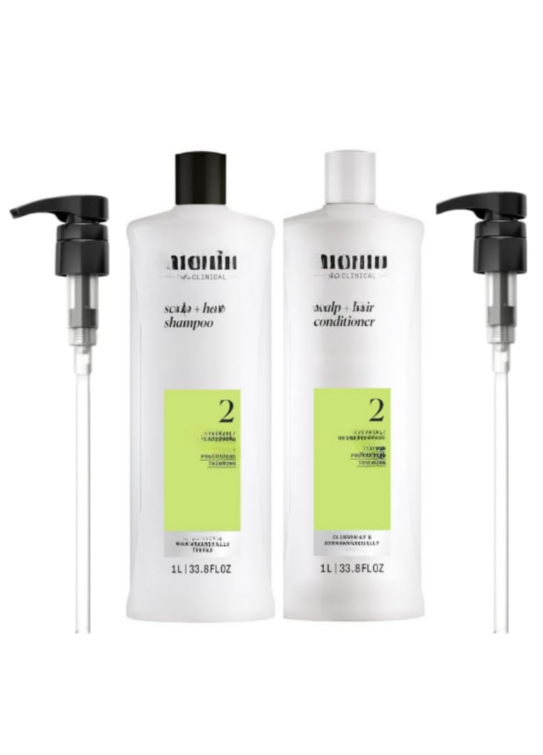 (System 2) Cleanser Shampoo And Scalp Therapy Conditioner (Pumps Included) 33.8 Ounces
