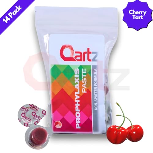 Qartz Tooth Polish with Xylitol Cherry X-Coarse Prophy Cups - 14 Single-Use