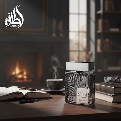 Lattafa Suqraat Eau de Parfum for Men - Long-Lasting Aromatic Woody Fragrance, 3.4 oz