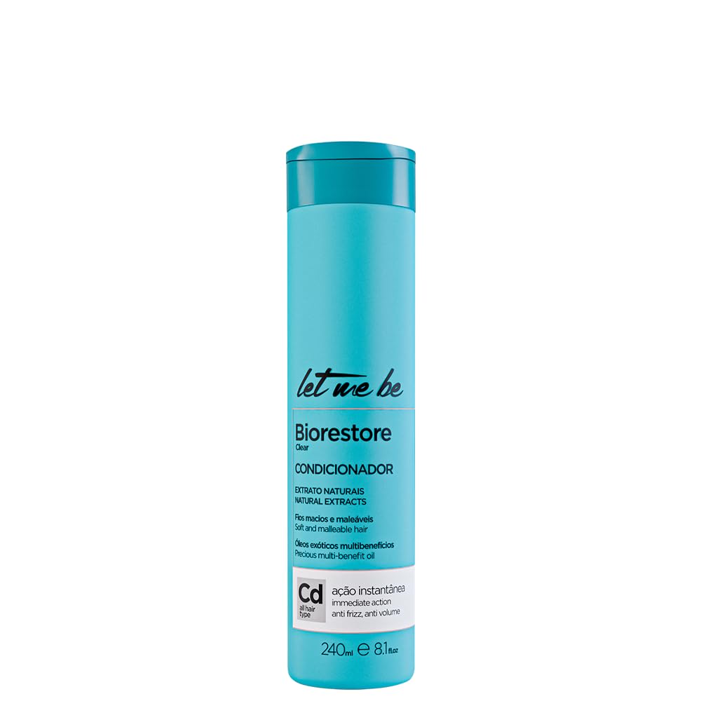 Let Me Be Biorestore Clear Duo – Shampoo & Conditioner Set (2x240ml / 8.1 fl.oz) – Anti-Frizz & Anti-Volume Daily Hair Care – Nourishing Formula for Soft, Smooth, and Manageable Hair