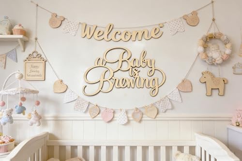 A Baby is Brewing Wooden Sign - Charming Baby Shower Decor