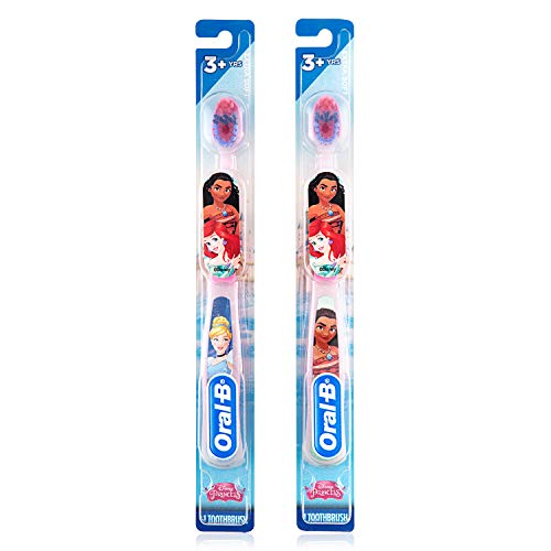 Children's Battery-Powered Princess Toothbrush Pack of 6 – Extra Soft Bristles for Sensitive Gums