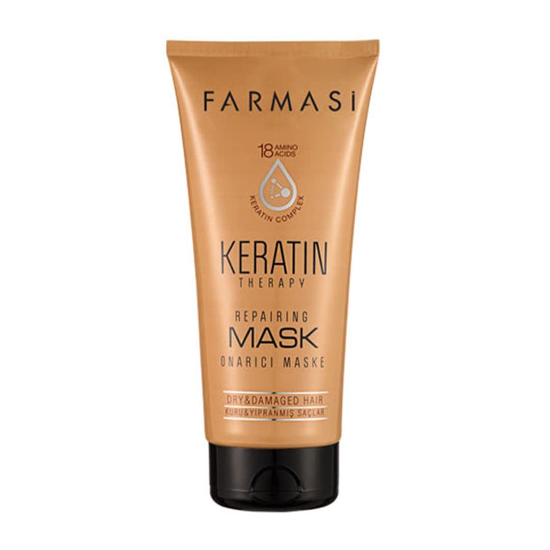 FARMASi Keratin Therapy Repairing Hair Mask For Dry Damaged Hair, 6.7 fl oz