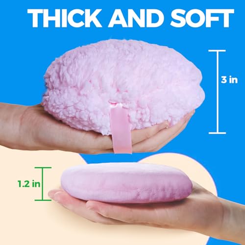ABOLINE 3pcs 6" Body Powder Puffs with Container – Pink Variety