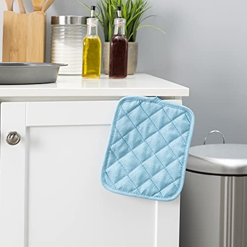 American Linen 8-Pack Heat Resistant Pot Holders - Aqua